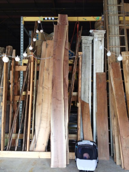 Finn shopping with Dad.